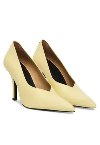 Pantofi dama - stiletto - piele naturala - galben