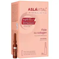 Fiole cu colagen Mineralactiv, 10 fiole x 2 ml, Aslavital