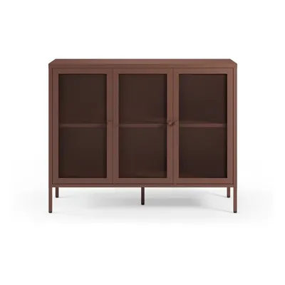 Comodă burgundy din metal 121x90x40 cm Fayna – Marckeric
