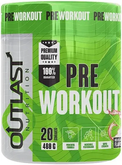 PreWorkout, Red blast, 480 g, Outlast Nutrition