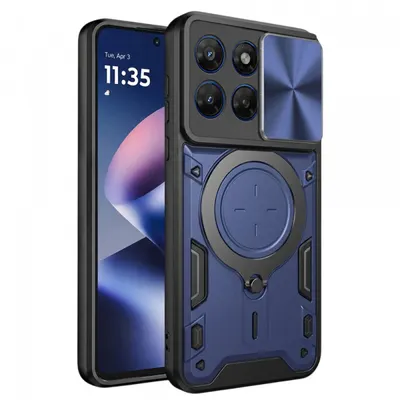 Husa pentru Motorola Moto G47 / G37, Techsuit, CamGuard Pro, Albastra
