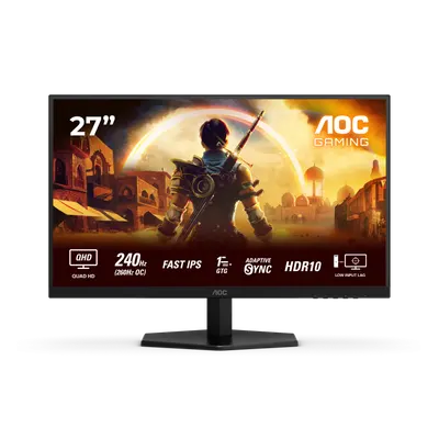 Monitor Consumer AOC Q27G42ZE, 27", 2560 x 1440 pixeli, Black, Red, 3 ani Garantie