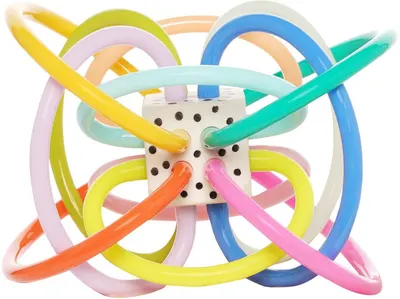 Jucărie zornăitoare și inel de dentiție Manhattan Toy - Winkel Colorpop