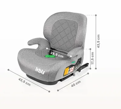 Inaltator auto copii Caretero Irbis I-Size Pink 125-150 cm, fixare cu isofix, centura de ghidaj, spatar reglabil si detasabil, husa lavabila, cotiere, Certificat R129
