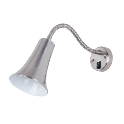 Lampa de Perete Sam 1xe27 Nichel Satinat cu Intrerupator L340mm