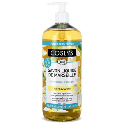 Sapun Lichid si Gel de Dus de Marsilia cu Flori de Portocal (Format Mare) Bio 1L