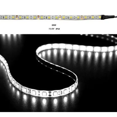 Banda LED 14.4W 12V IP54 5050 12V DC lumina alba 5050 W 10mm h 3mm