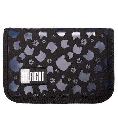 Penar neechipat cu 1 fermoar, 2 extensii, St Majewski, St.Right Black Cats, Negru
