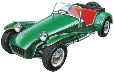 Model de asamblat TAMIYA Modern: Mașini - Lotus Super 7 Series II