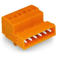 1-conductor male connector; Snap-in mounting feet; 2.5 mm²; Pin spacing 5.08 mm; 23-pole; 2,50 mm²; orange