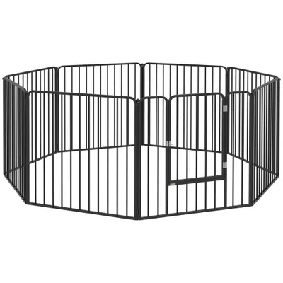 Pawhut tarc Joaca Caini – 6 Panouri Metalice, Rezistent Interior/Exterior | Aosom Romania