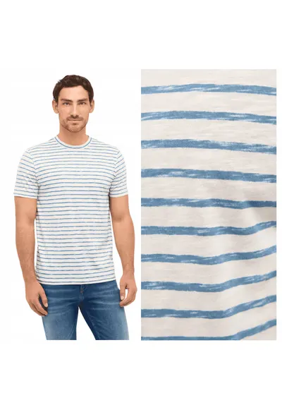 Tricou Pentru Barbati - Marimea XXL - Albastru - Style Austin - Regular Fit - Compozitie Material 100% Bumbac - Croiala Drept