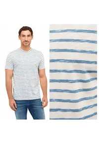 Tricou Pentru Barbati - Marimea XXL - Albastru - Style Austin - Regular Fit - Compozitie Material 100% Bumbac - Croiala Drept