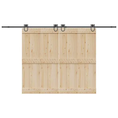 Gossi set feronerie pentru usi glisante, negru, 366 cm, otel
