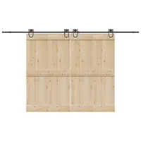 Gossi set feronerie pentru usi glisante, negru, 366 cm, otel