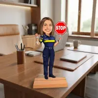 Caricatura pentru Politista - Statueta Personalizata tip Trofeu