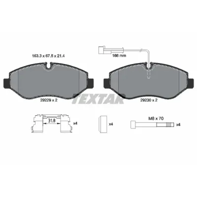 Set placute frana, frana disc TEXTAR 2922902