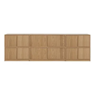 Set TV în culoare naturală cu aspect de lemn de stejar 264x88 cm Modulair – vtwonen
