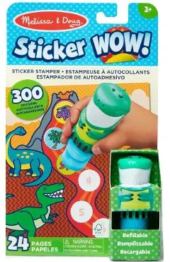 Set de joaca autocolante si stampila: Sticker Wow. Dinozaur