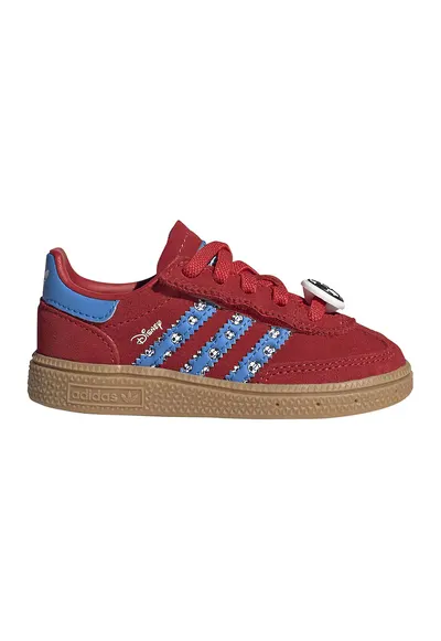 Pantofi sport Handball Spezial din piele intoarsa cu logo - Rosu/Albastru pastel