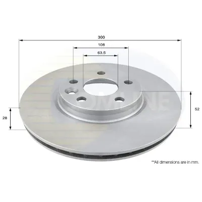 Disc frana COMLINE ADC1237V