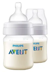 Biberoane Philips Avent - Anti-Colic Classic, cu tetină 0 luni+, 125 ml, 2 buc