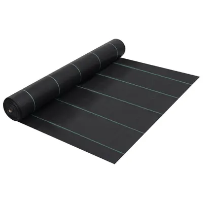 vidaXL Membrană antiburuieni & antirădăcini, negru, 1x200 m, PP