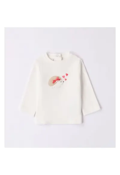 Bluza cu imprimeu dragalas pentru fetite nou-nascut - 3.7727 - Alb/Roz - Alb
