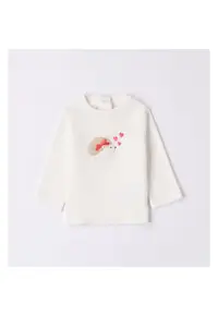 Bluza cu imprimeu dragalas pentru fetite nou-nascut - 3.7727 - Alb/Roz - Alb