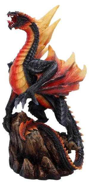 Statuetă Nemesis Now Fantasy: Dragons - Obsidian Inferno, 23.7 cm