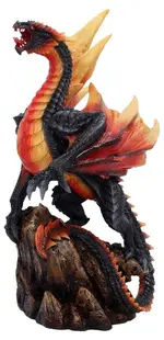 Statuetă Nemesis Now Fantasy: Dragons - Obsidian Inferno, 23.7 cm