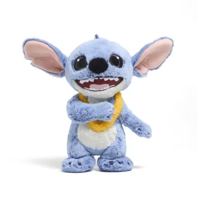 Jucarie de plus, Disney Stitch cu colier, 25 cm