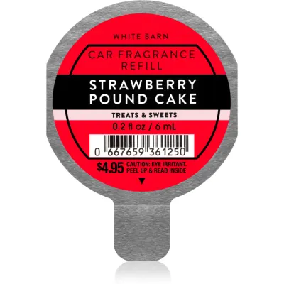 Bath & Body Works Strawberry Pound Cake parfum pentru masina rezervă 6 ml