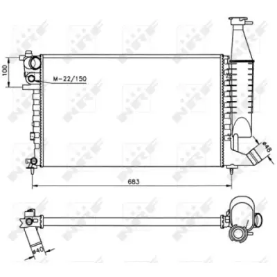 Radiator, racire motor NRF 58174