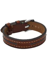 Bratara Everett piele JF04949040 - Maro - Argintiu