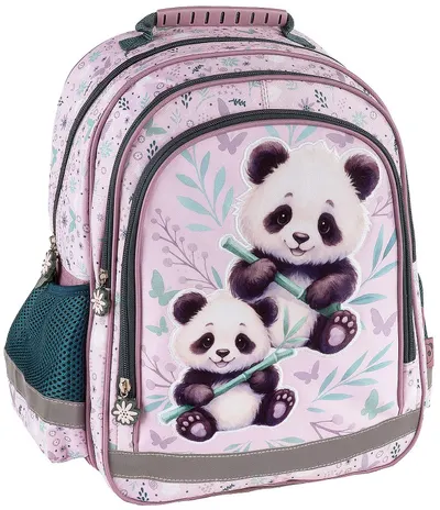 Ghiozdan școlar Derform Panda 11 - Cu 2 compartimente