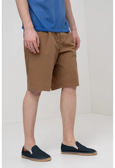 Pantaloni trei sferturi din amestec de bumbac - Maro deschis