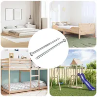 vidaXL Șuruburi pentru mobilă 2 buc. Argintiu M6 x 120 mm Oțel