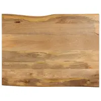 Gossi blat masa cu margini naturale, 90x80x2,5 cm, lemn masiv mango