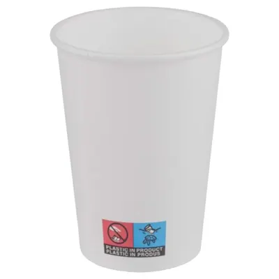 Pahare din Carton PE, 220 ml, Albe, 50 Bucati