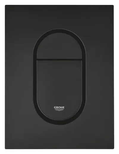 Placa de actionare Grohe Arena Cosmopolitan, marimea S, 130x172mm, dubla actionare, instalare verticala, compatibil cu SLX, negru