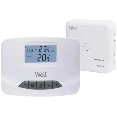 Termostat electronic programabil cu afisaj digital wireless Well THERMS-THERMALWP-WL / 5948636035650