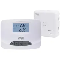 Termostat electronic programabil cu afisaj digital wireless Well THERMS-THERMALWP-WL / 5948636035650