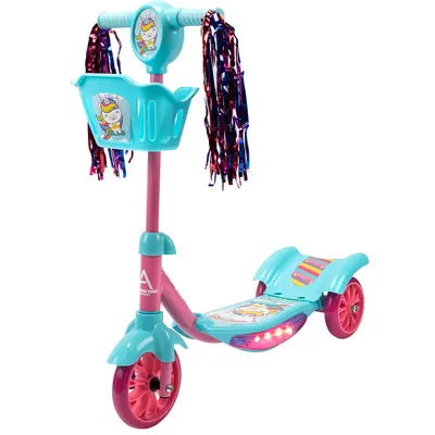 Trotineta de copii cu lumini si muzica Kiddy, turquoise