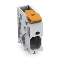 PCB terminal block; lever; 6 mm²; Pin spacing 7.5 mm; 1-pole; Push-in CAGE CLAMP®; 6,00 mm²; gray