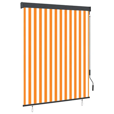 Gossi jaluzea tip rulou de exterior, alb si portocaliu, 140 x 250 cm