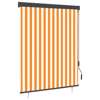 Gossi jaluzea tip rulou de exterior, alb si portocaliu, 140 x 250 cm