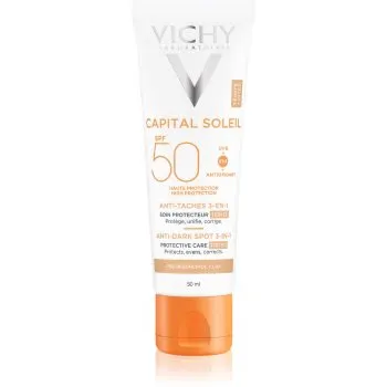 Vichy Capital Soleil cremă colorantă împotriva petelor pigmentare 3 în 1 SPF 50