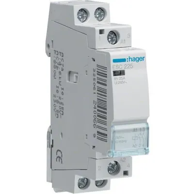Contactor, 25A, 2ND, 230V Hager ESC225