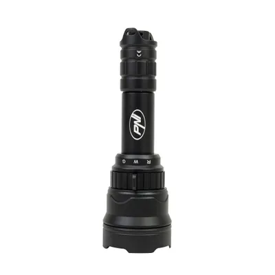 Lanternă LED 3 culori alb/roșu/verde, 540 lm, 536 m, zoom, IPX6